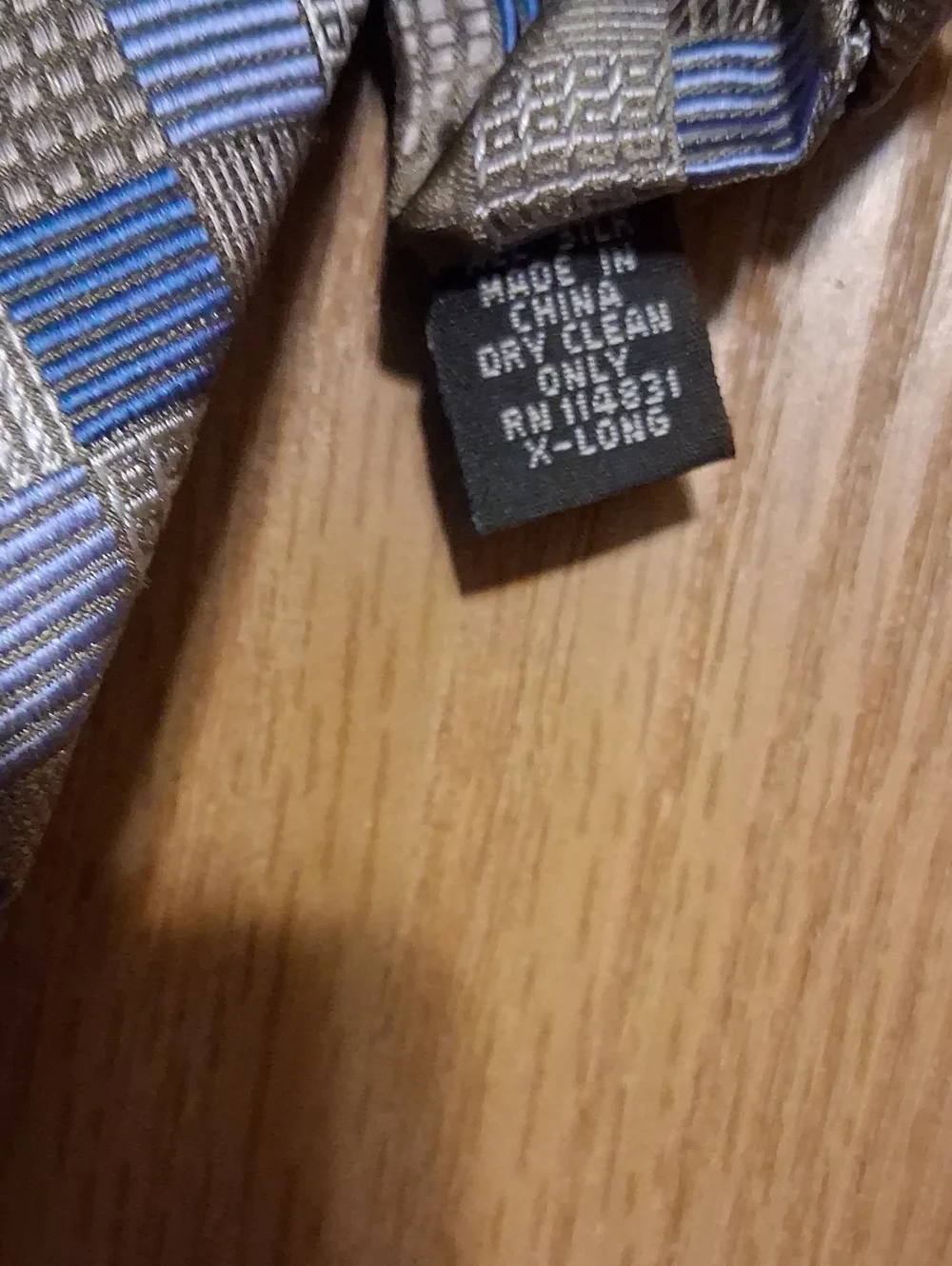 NWOT MENS Pronto Uomo Blue and Gray Checked Silk Tie XLONG LENGTH